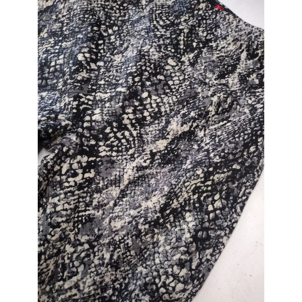 Spanx Girls Faux Leather Snake Print‎ Leggings Grey Black High Rise Size L 10-12